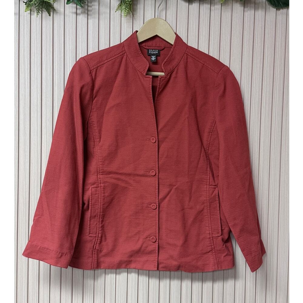 Eileen Fisher Women’s Pique Stretch Jacket Red Size S